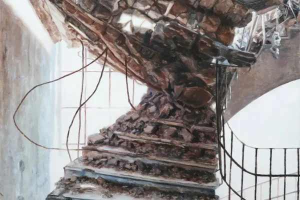 שם_צביה האריס ליבנה_המדרגות הספירליות, 2024, שמן על קנבס