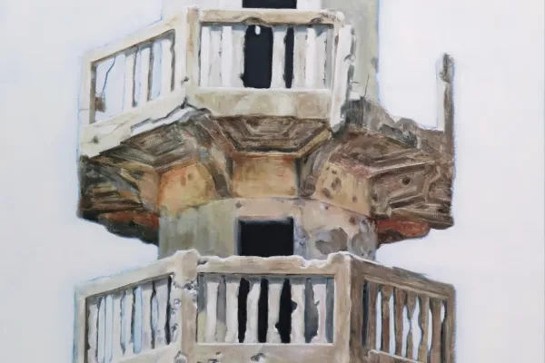 שם_צביה האריס ליבנה_המינרט בחושניה 2, 2025, שמן על קנבס